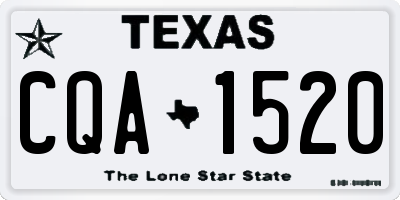 TX license plate CQA1520