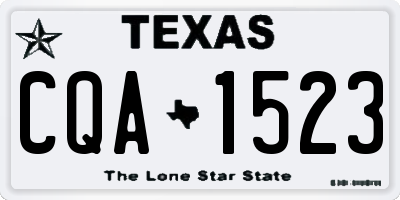 TX license plate CQA1523