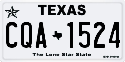 TX license plate CQA1524