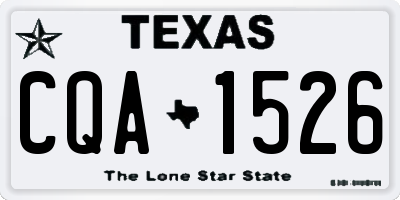 TX license plate CQA1526