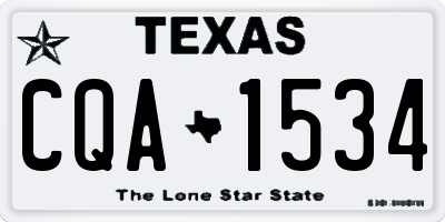 TX license plate CQA1534