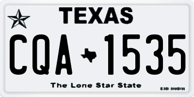 TX license plate CQA1535