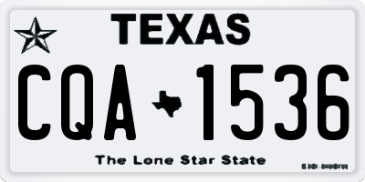 TX license plate CQA1536