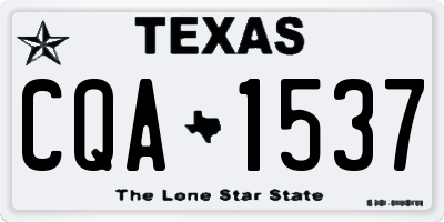 TX license plate CQA1537