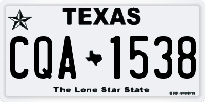 TX license plate CQA1538