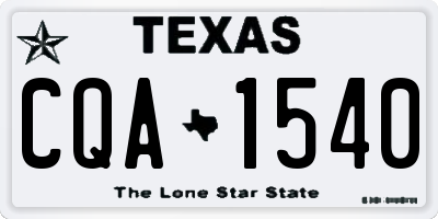 TX license plate CQA1540