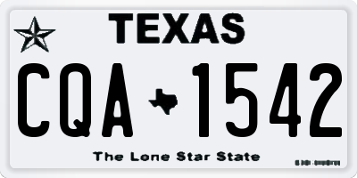 TX license plate CQA1542