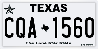 TX license plate CQA1560
