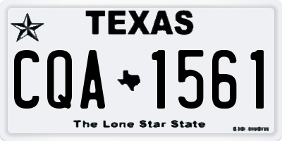 TX license plate CQA1561
