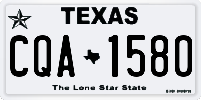TX license plate CQA1580
