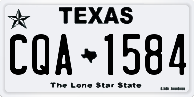 TX license plate CQA1584