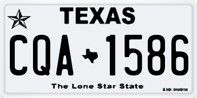 TX license plate CQA1586