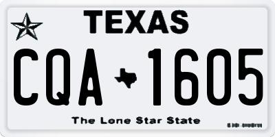 TX license plate CQA1605