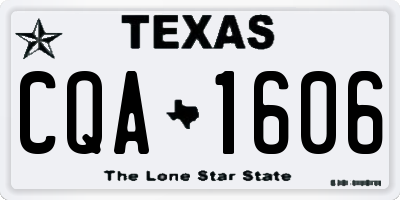 TX license plate CQA1606