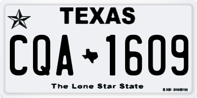 TX license plate CQA1609