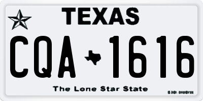TX license plate CQA1616