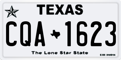TX license plate CQA1623