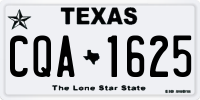 TX license plate CQA1625