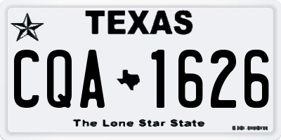 TX license plate CQA1626