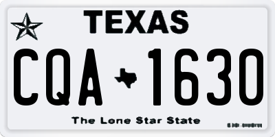 TX license plate CQA1630