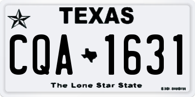 TX license plate CQA1631