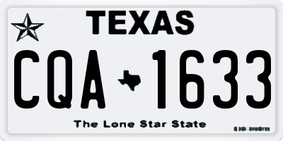TX license plate CQA1633