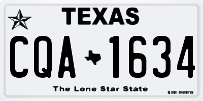 TX license plate CQA1634