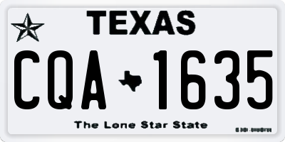 TX license plate CQA1635