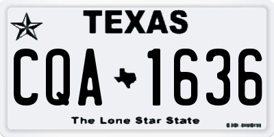TX license plate CQA1636