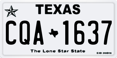 TX license plate CQA1637