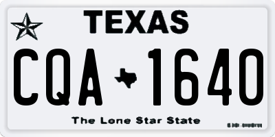 TX license plate CQA1640