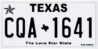 TX license plate CQA1641