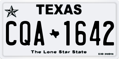 TX license plate CQA1642
