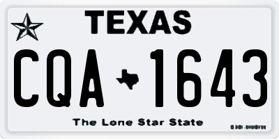 TX license plate CQA1643