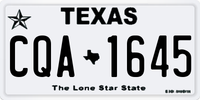 TX license plate CQA1645