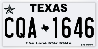 TX license plate CQA1646