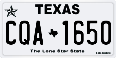 TX license plate CQA1650