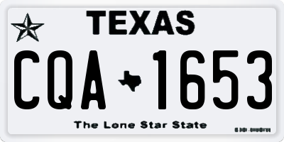 TX license plate CQA1653