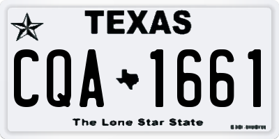 TX license plate CQA1661