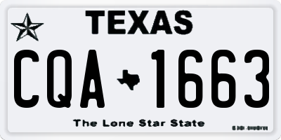 TX license plate CQA1663