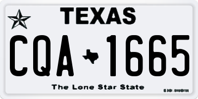 TX license plate CQA1665