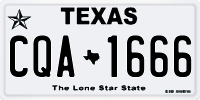TX license plate CQA1666