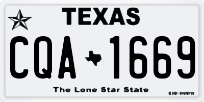 TX license plate CQA1669
