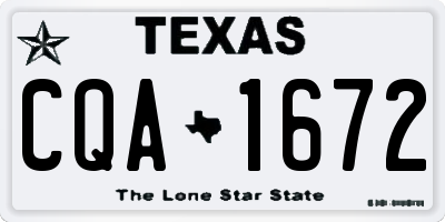 TX license plate CQA1672