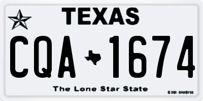 TX license plate CQA1674