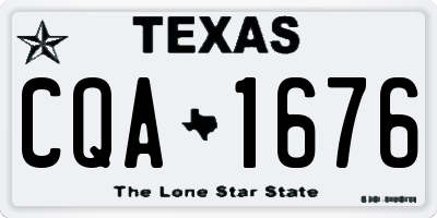 TX license plate CQA1676