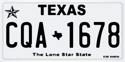 TX license plate CQA1678