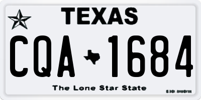 TX license plate CQA1684