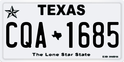 TX license plate CQA1685
