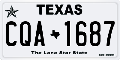 TX license plate CQA1687
